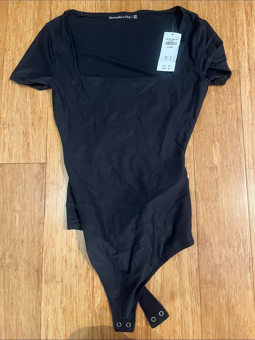 Abercrombie & Fitch Black Short Sleeve Bodysuit